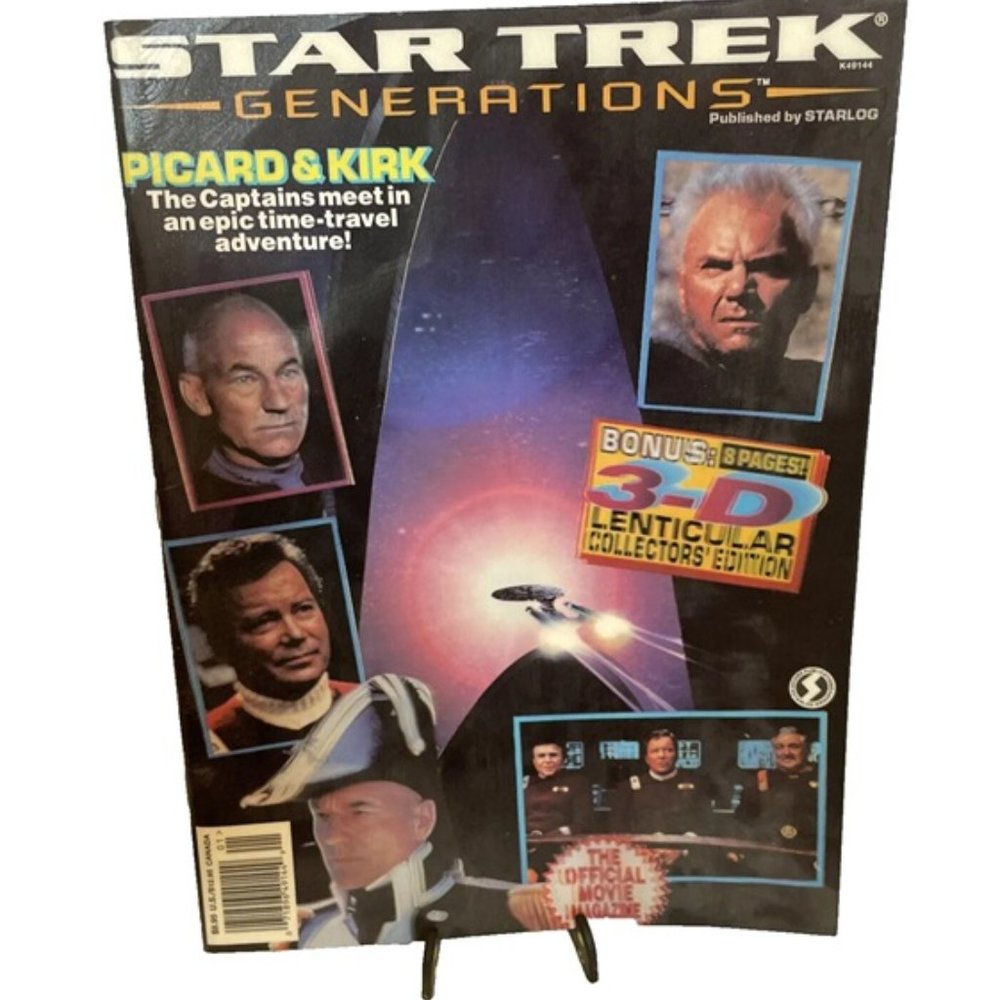 Star Trek Generations Souvenir Magazine 3-D Lenticular Collectors' Edition 1994